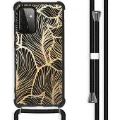 IMoshion Design hoesje met koord voor de Samsung Galaxy A72 - Golden Leaves