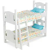 Melissa & Doug Houten Poppenstapelbed (wit)
