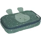Trixie Etui - Mr. Hippo - Rechthoekige Pennenzak - Schoolspullen voor jongens en meisjes - Groen