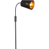 QAZQA Moderne Vloerlamp Zwart met Goud - Carmen