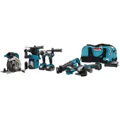 Makita DLX7020TX1 18 V Combiset voor (slag)schroeven, (klop)boren, slijpen en zagen en met multitool (gereedschapset)