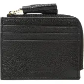 Coccinelle Leren Kaarthoes Tassel Credit Card Holder Noir Zwart