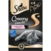 Sheba 11x Creamy Snacks Kattensnoepjes Zalm 4 stuks