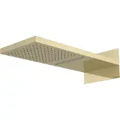 Regn Hoofddouche Met Water- En Regenval Geborsteld Goud PVD - Messing - Kranen, Douchekranen, Hoofddouches - 8720297692086 - Kranen, Douchekranen, Hoofddouches