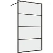 Guido Gusto 80x200 inloopdouche serie Rafaella mat zwart