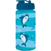 Arditex drinkbidon 400 ml haai 16 cm blauw