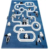 Rugsx Tapijt PETIT TOWN STAD STRAAT blauw 180x270 cm