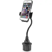 Macally MCUP2XL verstelbare telefoonhouder voor in de autobekerhouder - Met 20 cm lange flexibele hals