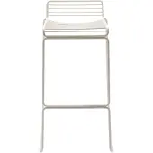HAY Barstoel Hee Bar Stool Sled Base H65 Standard Glider White Powder Coated Steel