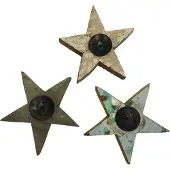 VAR waxinelichthouder | star candleh. with cup | 13x13x3.5 | mix colour