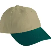 Myrtle beach Volwassenen Unisex 6 Panel Raver Cap (Beige/Donkergroen)