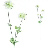 Ptmd Garden Flower Scabiosa Kunsttak - 35 x 15 x 68 cm - Wit
