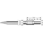 Rotec 6-kant Puntbeitel 400mm 6-kant ø30,0 / ø24x55mm - 2155205