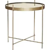 Hubsch Bijzettafel messing