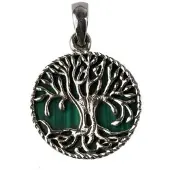 EtNox Hanger - Tree of Life - 925 silver Malachit