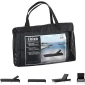 Exotan Rhodos Beschermhoes Ligbed - Kunststof - Zwart - 45x30x14