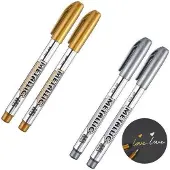 Joppa 4 Metallic pen Waterproof - Goud & Zilver - 1,5mm - Watervaste stift - Kerstkaarten - Kerstmenu - Uitnodigingen