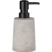 Wenko Zeepdispenser Villlena beton grijs met zwart / zeep pompje / dispenser