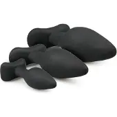 Easytoys Anal Collection Rocket - anaalplugset (zwart, 3-delig)