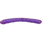 Crystal Jellies Doc Johnson dubbele dildo Double Dong paars - 45,47 cm
