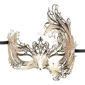 Huismerk Venetiaans Open Masker - Goudkleurig