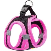 Ferplast hondentuigje Kaori polyester zwart/roze 28-32 cm