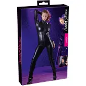 Cottelli – Extravagante Catsuit met Lange Mouwen en Rits voor een Kinky Uitstraling – Maat S – Zwart