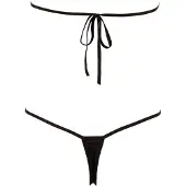 NO:XQSE - Open lichaamstring met strass steentjes - zwart - S-L