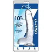 Jock C-Thru Transparante Dildo - 29 cm.
