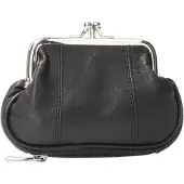LEATHER DESIGN Beugel Beursje Zwart