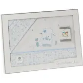 Gamberritos lakenset kinderwagen Schaapje katoen blauw 3 delig