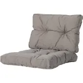 Madison - Loungekussen - Tuinkussen - Zitkussen - Rugkussen - 2-delig - 73 x 73cm - Florance Taupe