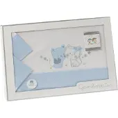 Gamberritos lakenset kinderwagen Katjes katoen blauw 3 delig