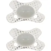 Difrax - Natural Fopspeen - 0 tot 6 Maanden - Glow in the Dark Speen - 2 st.