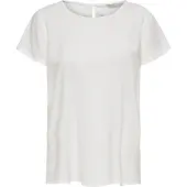 ONLY ONLFIRST ONE LIFE SS TOP - Korte mouwen - Knoopsluiting achter - Cloud Dancer - Maat 36