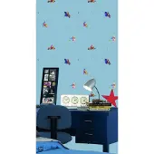Dutch Wallcoverings Papierbehang - Kinderbehang - Disney - Pooh - Blauw