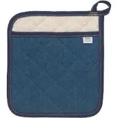 Now Designs Denim pannenlap 20 x 20 cm katoen blauw