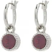 Biba Hang Oorbellen Zilver met Swarovski Steentje Cyclamen Opal