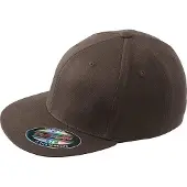 Myrtle beach Unisex Flexfit Flat Peak Cap (Donkerbruin)