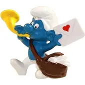 Schleich Postbode smurf - Speelfiguurtje - - brief met hart - 6cm