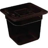 Vogue Zwart plastic gastronorm bakkken 1/6 | 3 Formaten