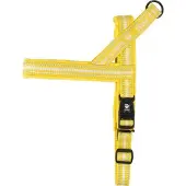 Hurtta Padded Hondentuig / Harnas - Nylon - Neopreen Binnenvoering - Geel - Reflecterend - Borstomtrek 80 - 100 cm - GELIEVE ALVORENS BESTELLEN OPMETEN