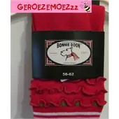 Bonnie Doon rode maillot met strepen en ruches mt 56-62