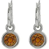 Biba Hang Oorbellen met Swarovski Steentje Topaz