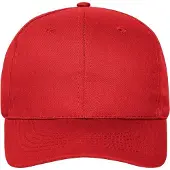 Myrtle beach 6 Paneel Organic Cotton Cap (Rood)