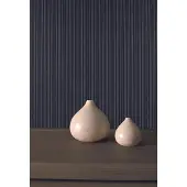 Dutch Wallcoverings Vliesbehang fijn streepje - zwart met zilver