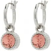 Biba Hang Oorbellen Zilver met Swarovski Steentje Rose Peach