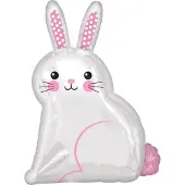 Amscan Folieballon Konijn Ballon Bunny 55 Cm Folie Wit