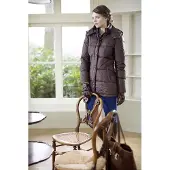 HKM Lange jas -Roma- dikke wattenvoering beige S