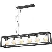 Home Sweet Home hanglamp Dito recht 6L - zwart